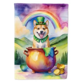 Norwegian Buhund St Patrick's Day Garden Flag Mailbox Flag Decorative Yard Flag Banner Outside Patio Artwork Yard Flower Beds, Garden Size, Multicolor