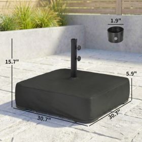 Garden Parasol Base 176 Lbs Sand Filled Heavy Duty Stand For Cantilever Umbrellas And 1.9 Poles Black
