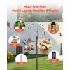Double Shepherds Hooks for Outdoor, 8 Pack 108 Inch Heavy Duty Bird Feeder Pole, 3/4 Inch Thick Garden Hooks for Hanging Hummingbird Feeder