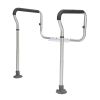 Toilet Safety Rail, Bathroom Toilet Seat Frame, Adjustable Width & Height Fit Most Toilets, Supports 300lbs