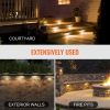 LED Landscape Illumination, 6.8'' Wall Retention Lighting, 3W 12V-24V AC/DC Energy-Efficient Paver Illumination