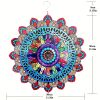 1pc 3D Hanging Wind Spinner Outdoor Decor For 3D Garden Wind Chimes Metal Yard Spinners 3D Stainless Steel Spinner Gifts Mandala 3D Spinner With 360Â°