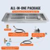 36 x 12 inch Drop-in Fire Pit Pan, Rectangular Stainless Steel Fire Pit Burner Kit, Natural & Propane Gas Fire Pan 150