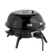 Electric Countertop BBQ Grill, Portable Double Layer Indoor/Outdoor Electric Grill for Indoor & Outdoor Use, 1600W, Black