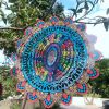 1pc 3D Hanging Wind Spinner Outdoor Decor For 3D Garden Wind Chimes Metal Yard Spinners 3D Stainless Steel Spinner Gifts Mandala 3D Spinner With 360Â°
