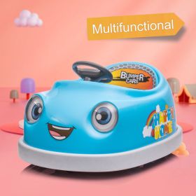 Bumper Car For Kids, 12v Dual Drive 1-6 Years Old Children's Electric Car With Pushrod Dinner Plate USB BT Music Rocking Horse Mode Anti-Collision Bum