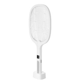 Electric Fly Swatter, Zapper Racket with 3 Layers Mesh & Digital Screen Display, Dual Modes Fly Killer with 1500mAh Battery Rechargeable for Home