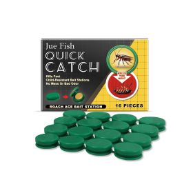 Jue Fish Cockroach Bait Station, Indoor Cockroach Control for Living Room, Kitchen, and Bedroom