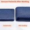 100% Cotton Waffle Weave Kitchen Dish Cloths, Ultra Soft Absorbent Quick Drying Dish Towels, 12 x 12 Inches, 6-Pack, Navy Blue