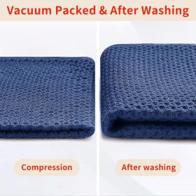 100% Cotton Waffle Weave Kitchen Dish Cloths, Ultra Soft Absorbent Quick Drying Dish Towels, 12 x 12 Inches, 6-Pack, Navy Blue