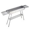 Foldable Charcoal Grill, 250 sq.in. Portable Charcoal Barbecue Grill with Liftable Charcoal Tray & Side Tables