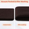 100% Cotton Waffle Weave Kitchen Dish Cloths, Ultra Soft Absorbent Quick Drying Dish Towels, 12 x 12 Inches, 6-Pack, Dark Brown