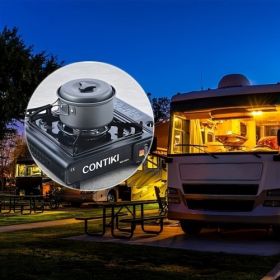 (WH-200)RV Outdoor Camping Pot Set 1-3 People Folding Picnic BBQ Pot Set