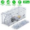 2Pack High-Sensitive Reusable Rat Trap Cage – Quick-Catch One-Touch Trigger, Solid Galvanized Wire, Weatherproof for Home, Kitchen, Garden
