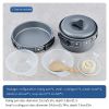(WH-200)RV Outdoor Camping Pot Set 1-3 People Folding Picnic BBQ Pot Set