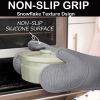 6pcs Pot Holders and Oven Mitts Heat Resistant, Non-Slip Silicone Mini Oven Gloves and Hot Pads for Kitchen,15" Extra Long Oven Gloves for Cooking