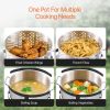10 Qt Fish and Wing Fryer, Aluminum Propane Fish Fryer Kit, Outdoor Deep Fryer Seafood Pot with Thermometer, Strainer Basket, and 54