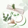 Set of 20 Eucalyptus Leaf Napkin Rings | Boho Style Wood Bead Farmhouse Napkin Holder for Weddings, Party, Spring, Summer, Holiday Table Decoration