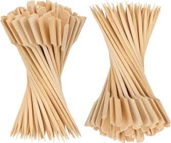 Bamboo Skewers, 200 PCS, 10 Inch, Premium Quality Craft, Paddle Design, Perfect for Cocktail Toothpicks, Kebabs, Grills, BBQ, Sandwiches, Fruits