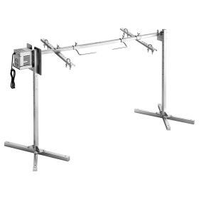 Rotisserie Grill, AC120V 8 Level Height Electric Rotisserie Grill Kit, BBQ Grills Rotisseries Kit with 132 lbs Load Capacity, 38W Motor