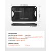 Reversible Grill/Griddle, 14x8.5 inch Pre-Seasoned Cast Iron Griddle, Portable Rectangular Pan with Handle