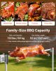 Rotisserie Grill, AC120V 8 Level Height Electric Rotisserie Grill Kit, BBQ Grills Rotisseries Kit with 132 lbs Load Capacity, 38W Motor