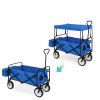 Collapsible Utility Wagon Cart Indoor/Outdoor with Canopy