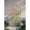77-inch Outdoor Vinyl Lattice Garden Trellis with Arched Top
