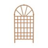 77-inch Outdoor Vinyl Lattice Garden Trellis with Arched Top