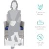 3-Piece Grey PE Wicker Outdoor Patio Furniture Dining Set with Cushions