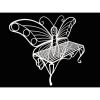 Modern Outdoor Butterfly Garden Bench in Metal Finish