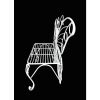 Modern Outdoor Butterfly Garden Bench in Metal Finish