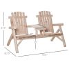Adirondack Patio 2 Chair Lounger with Center Coffee Table