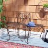 Half-Circle Outdoor Patio Garden Wrought Iron Tree Bench