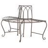 Half-Circle Outdoor Patio Garden Wrought Iron Tree Bench