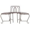 Half-Circle Outdoor Patio Garden Wrought Iron Tree Bench