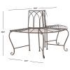 Half-Circle Outdoor Patio Garden Wrought Iron Tree Bench