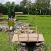 Outdoor Solid Wood 5-Ft Garden Bridge in Wood Finish