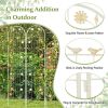2 Pack - Galvanized Steel Garden Trellis in White Metal Outdoor Finish