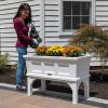 Rectangular Raised Garden Bed Planter Box with Removeable Trays