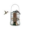 Outdoor Metal Seed Guard Deterrent Squirrel-Proof Caged for Wild Bird Feeder