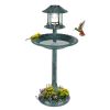 51*51*106cm Plastic Round Birdbath with Solar Light