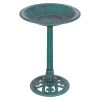 Outdoor Garden Freestanding Pedestal Bird Bath Feeder