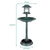 51*51*106cm Plastic Round Birdbath with Solar Light