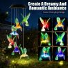 1Pc/2Pcs Options -- LED Solar Hummingbird Wind Chime Solar String Lights 6 LEDs Color-Changing IP65 Waterproof Decorative Lamp