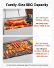 Rotisserie Grill, 38W BBQ Outdoor Pig & Lamb Spit Roaster, Charcoal Spit Roaster with 132 LBS Capacity, Wheels